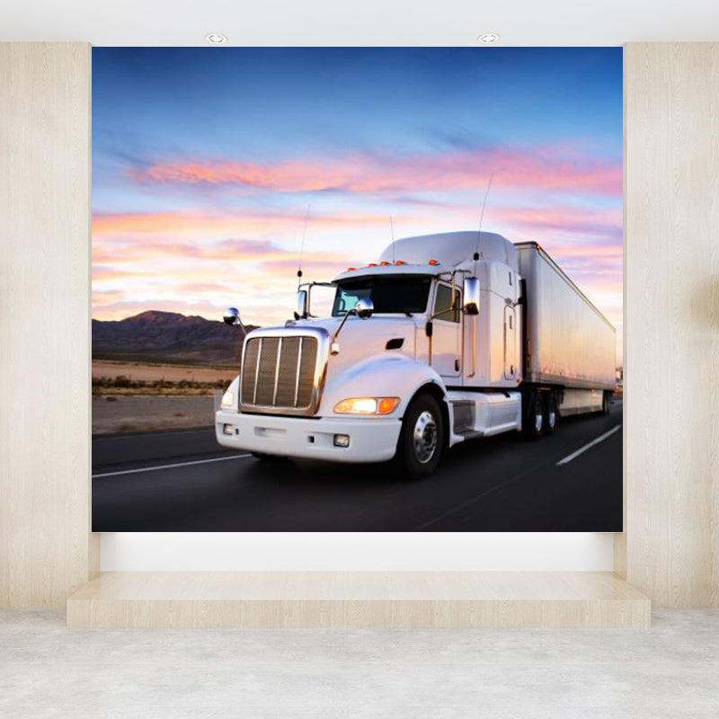 Urban Cityscape Mural Wallpaper Dark Color Moisture Resistant Wall Decor for Room Clearhalo 'Wall Decor' 'Wall Mural' 1758252