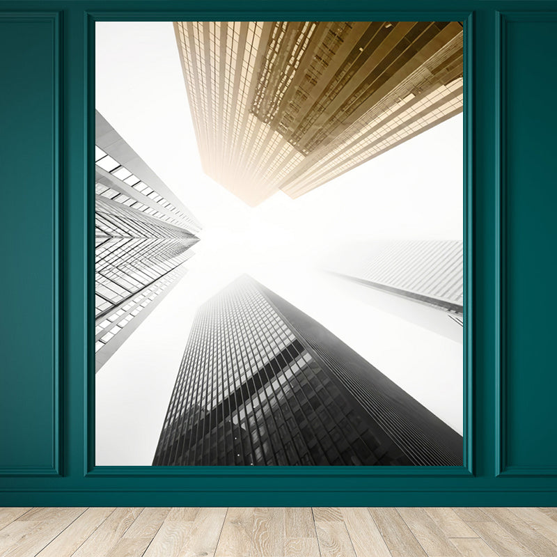 Urban Cityscape Mural Wallpaper Dark Color Moisture Resistant Wall Decor for Room Clearhalo 'Wall Decor' 'Wall Mural' 1758257