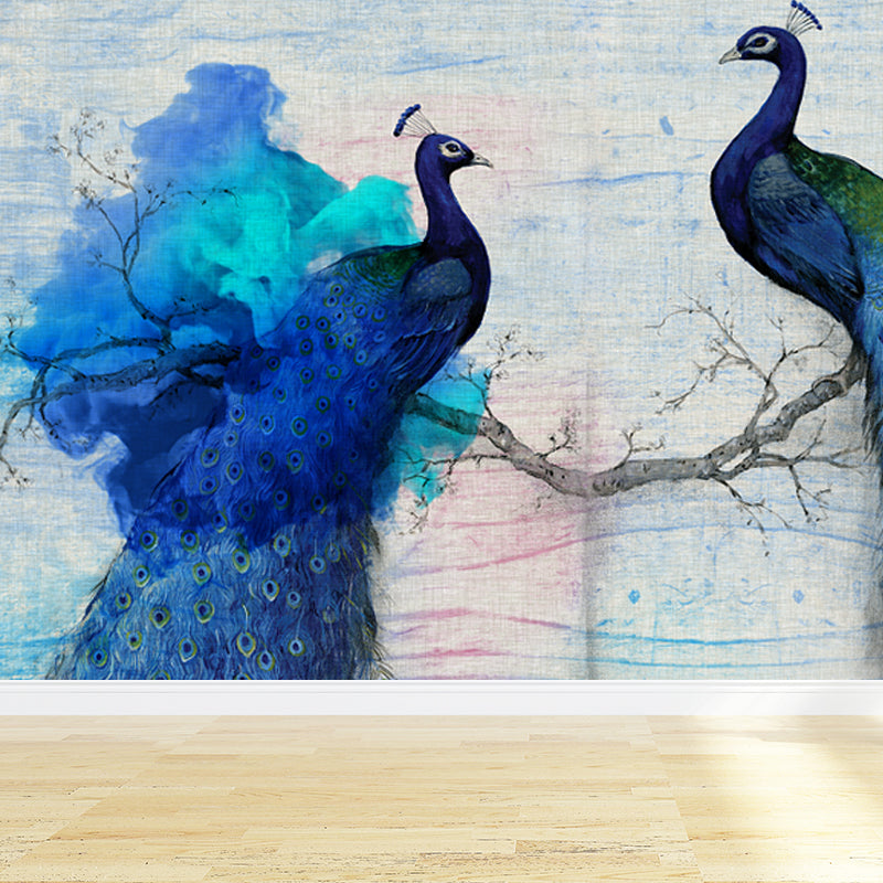 Geometry Wall Covering Mural Soft Color Contemporary Wall Art for House Interior Clearhalo 'Wall Decor' 'Wall Mural' 1758291