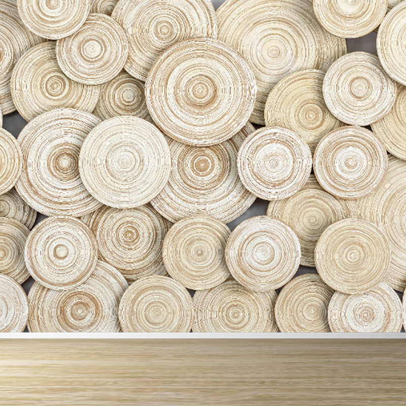 Geometry Wall Covering Mural Soft Color Contemporary Wall Art for House Interior Light Brown Clearhalo 'Wall Decor' 'Wall Mural' 1758300