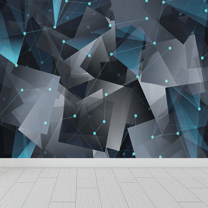 Geometry Wall Covering Mural Soft Color Contemporary Wall Art for House Interior Black Clearhalo 'Wall Decor' 'Wall Mural' 1758305