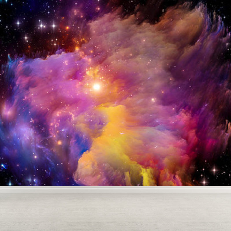 Stain Resistant Sky Scenery Mural Decal Non-Woven Modern Wall Decor for Girls Room Clearhalo 'Wall Decor' 'Wall Mural' 1758331