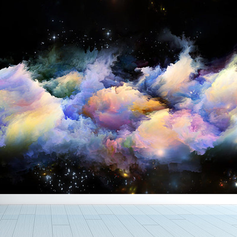 Sky Scene Wall Mural Contemporary Ornamental Dining Room Wall Decor, Personalized Purple Clearhalo 'Wall Decor' 'Wall Mural' 1758375