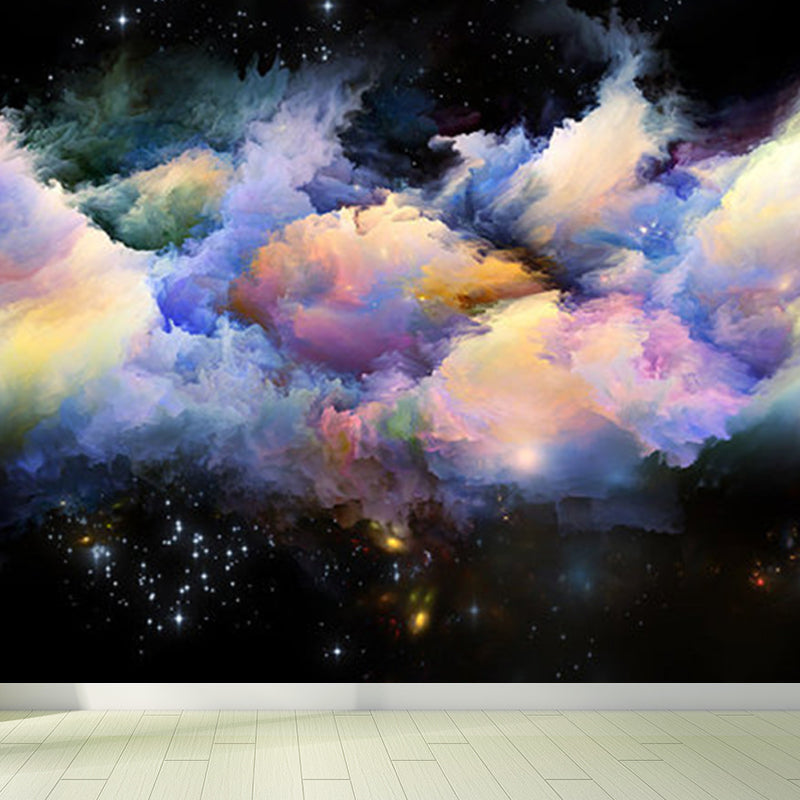 Sky Scene Wall Mural Contemporary Ornamental Dining Room Wall Decor, Personalized Clearhalo 'Wall Decor' 'Wall Mural' 1758376