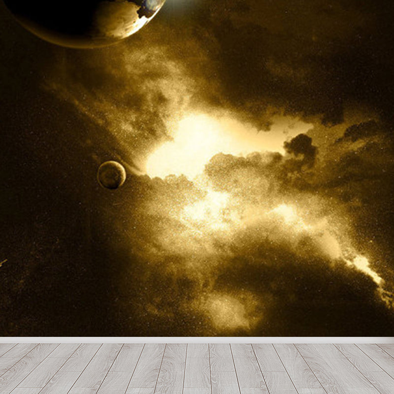 Sky Scene Wall Mural Contemporary Ornamental Dining Room Wall Decor, Personalized Yellow Clearhalo 'Wall Decor' 'Wall Mural' 1758380