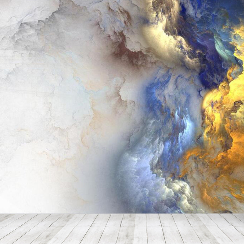 Modern Serene Sky Mural Wallpaper Non-Woven Stain-Proof Light Color Wall Art for Boys Room Clearhalo 'Wall Decor' 'Wall Mural' 1758417