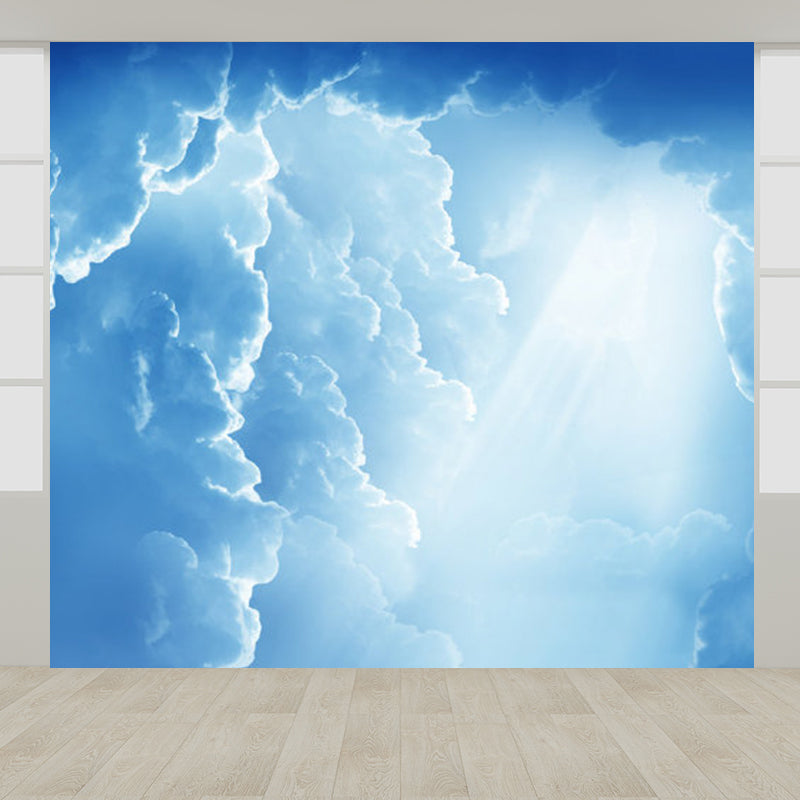 Modern Sky Scenery Mural Decal Pastel Color Dining Room Wall Covering, Personalized Clearhalo 'Wall Decor' 'Wall Mural' 1758456