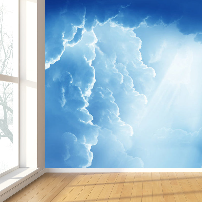 Modern Sky Scenery Mural Decal Pastel Color Dining Room Wall Covering, Personalized Clearhalo 'Wall Decor' 'Wall Mural' 1758457