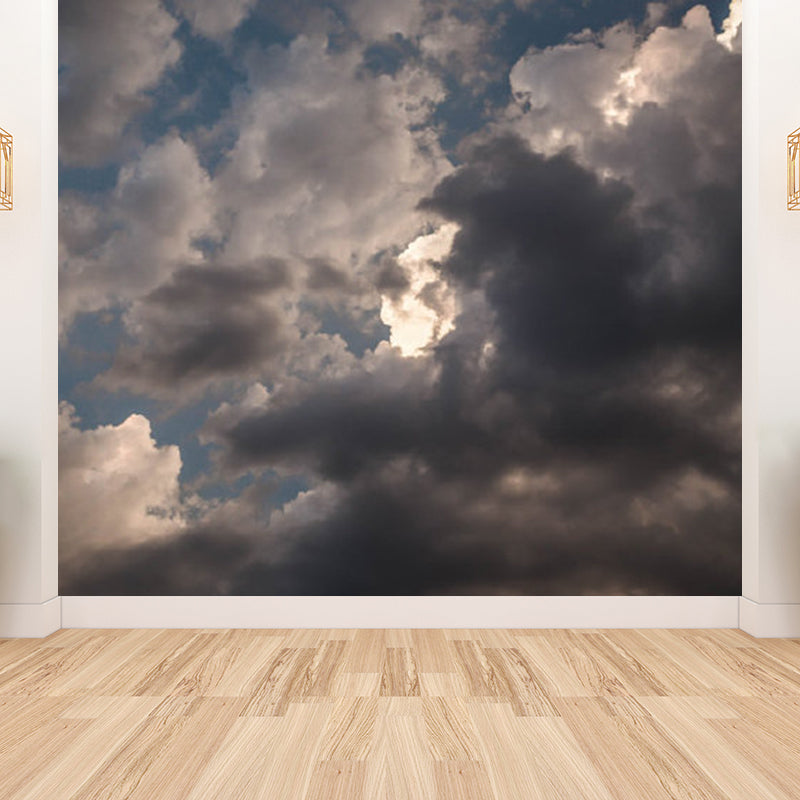 Modern Sky Scenery Mural Decal Pastel Color Dining Room Wall Covering, Personalized Clearhalo 'Wall Decor' 'Wall Mural' 1758462