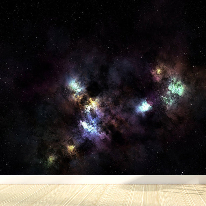 Contemporary Sky View Wall Mural for Bathroom Full Size Wall Covering in Soft Color Clearhalo 'Wall Decor' 'Wall Mural' 1758477