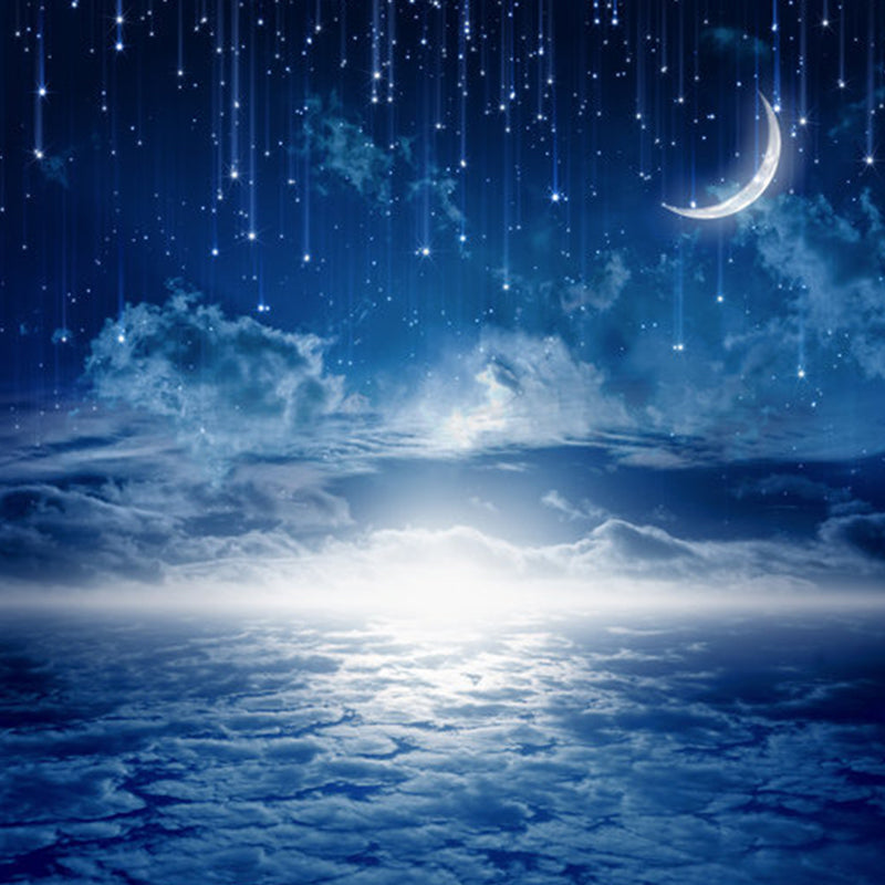 Contemporary Sky View Wall Mural for Bathroom Full Size Wall Covering in Soft Color Clearhalo 'Wall Decor' 'Wall Mural' 1758483