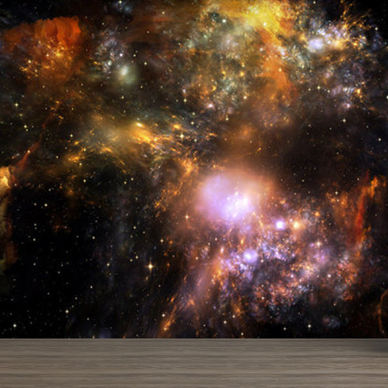 Contemporary Sky Wall Mural Non-Woven Textured Stain Resistant Light Color Wall Art for Playroom Black Clearhalo 'Wall Decor' 'Wall Mural' 1758520