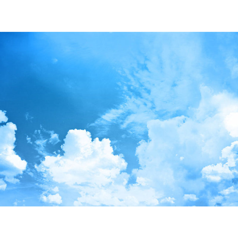 Contemporary Sky Wall Mural Non-Woven Textured Stain Resistant Light Color Wall Art for Playroom Clearhalo 'Wall Decor' 'Wall Mural' 1758533