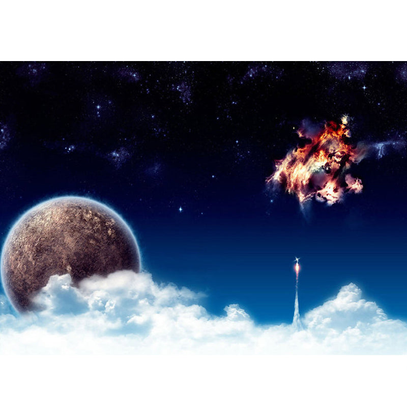 Non-Woven Cloth Decorative Mural Modern Supernatural Sky Scene Wall Covering for Kitchen Clearhalo 'Wall Decor' 'Wall Mural' 1758553