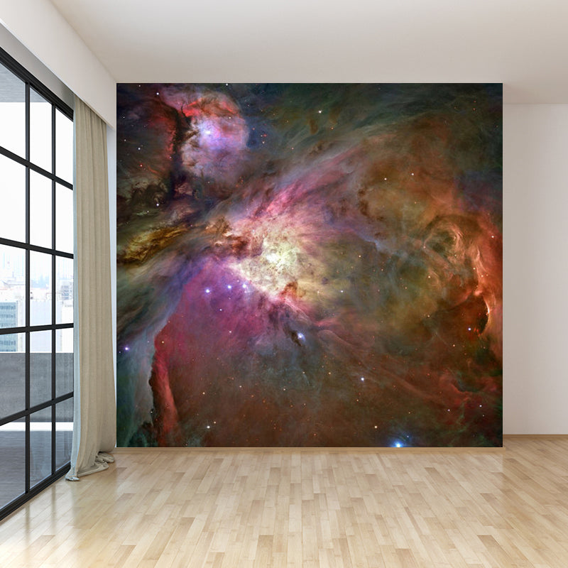 Non-Woven Cloth Decorative Mural Modern Supernatural Sky Scene Wall Covering for Kitchen Purple Clearhalo 'Wall Decor' 'Wall Mural' 1758555