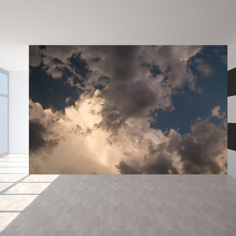 Non-Woven Cloth Decorative Mural Modern Supernatural Sky Scene Wall Covering for Kitchen Clearhalo 'Wall Decor' 'Wall Mural' 1758561