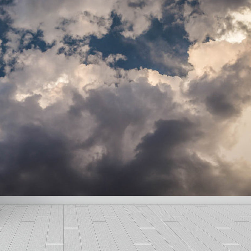 Soft Color Contemporary Mural Decal Giant Sky View Wall Covering for Living Room Clearhalo 'Wall Decor' 'Wall Mural' 1758586