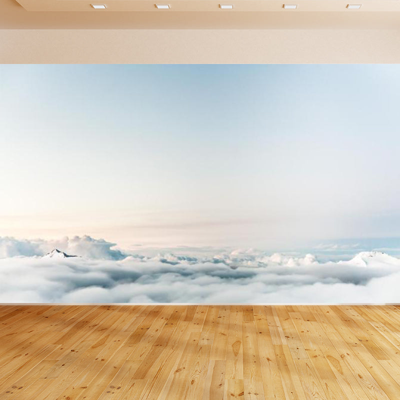 Photography Fabulous Sky Scenery Mural Great Wall Decor for Guest Room, Made to Measure White Clearhalo 'Wall Decor' 'Wall Mural' 1758610