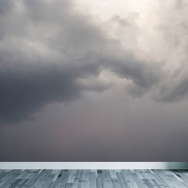 Extra Large Sky Scenery Mural Light Color Non-Woven Wall Art for Interior Decor, Customised Clearhalo 'Wall Decor' 'Wall Mural' 1758627