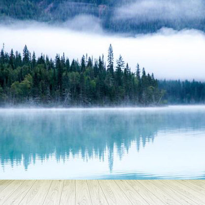 Extra Large Sky Scenery Mural Light Color Non-Woven Wall Art for Interior Decor, Customised Blue Clearhalo 'Wall Decor' 'Wall Mural' 1758630