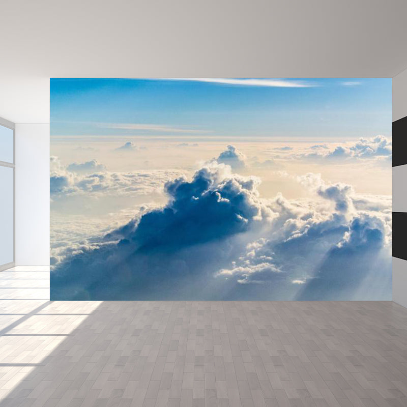 Full Size Photography Modern Mural Decal with Sky View in Pastel Color, Custom Size Available Clearhalo 'Wall Decor' 'Wall Mural' 1758656