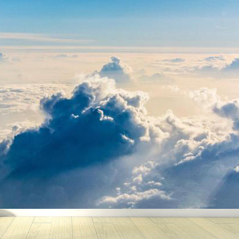 Full Size Photography Modern Mural Decal with Sky View in Pastel Color, Custom Size Available Clearhalo 'Wall Decor' 'Wall Mural' 1758657