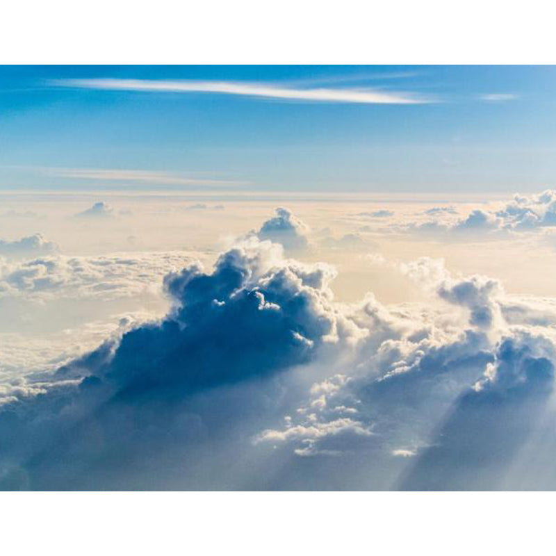 Full Size Photography Modern Mural Decal with Sky View in Pastel Color, Custom Size Available Clearhalo 'Wall Decor' 'Wall Mural' 1758658