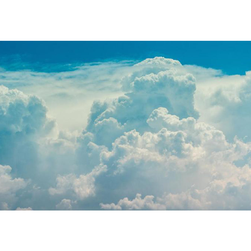 Photography Style Cloud Mural Decal for Dining Room, Pastel Color, Custom Size Available Clearhalo 'Wall Decor' 'Wall Mural' 1758678