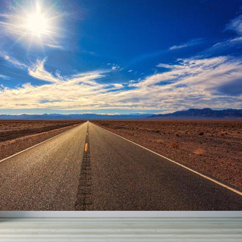 Photography Style Cloud Mural Decal for Dining Room, Pastel Color, Custom Size Available Clearhalo 'Wall Decor' 'Wall Mural' 1758682