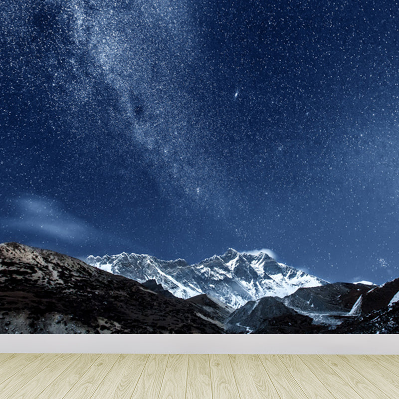 Stain-Proof Magical Sky Scenery Mural Decal Modern Non-Woven Material Wall Decor, Custom Blue Clearhalo 'Wall Decor' 'Wall Mural' 1758721