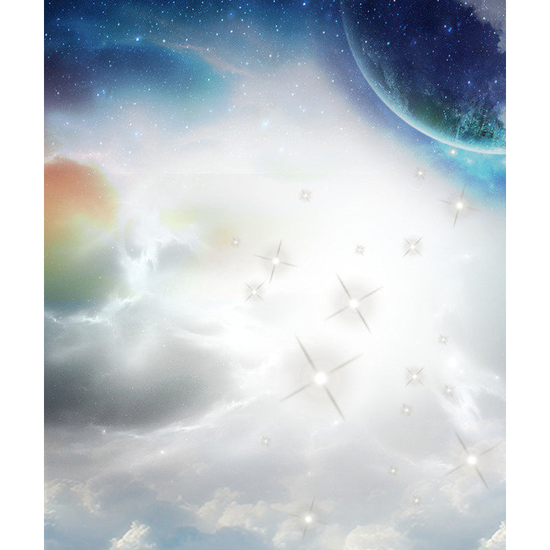 Stain Resistant Cloud View Mural Non-Woven Cloth Contemporary Wall Covering for Kitchen Clearhalo 'Wall Decor' 'Wall Mural' 1758749