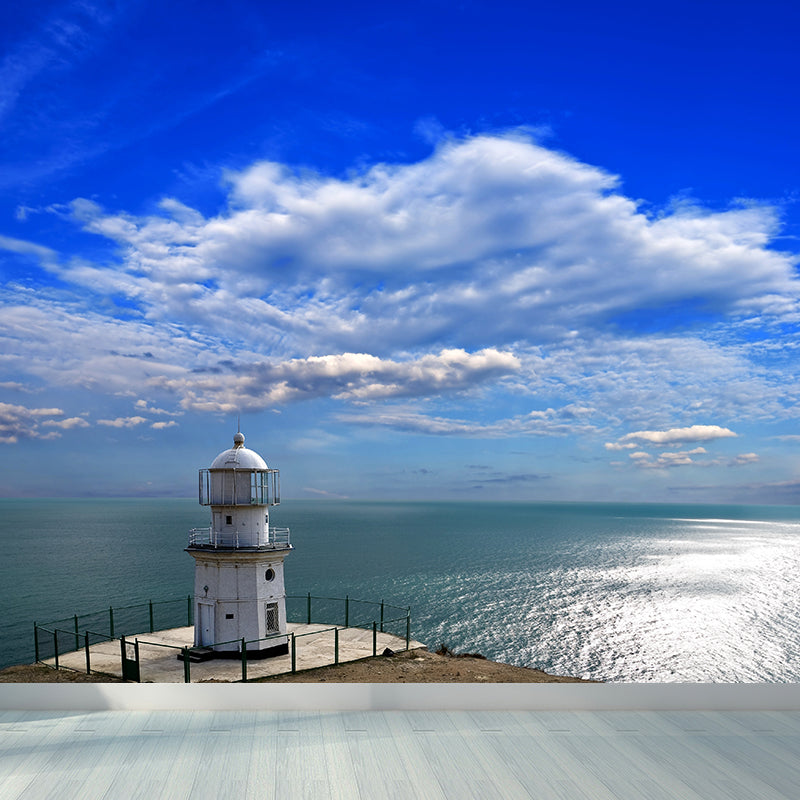 Stain Resistant Cloud View Mural Non-Woven Cloth Contemporary Wall Covering for Kitchen Clearhalo 'Wall Decor' 'Wall Mural' 1758757