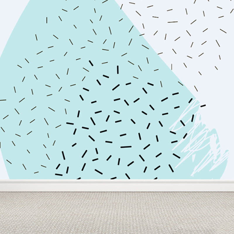 Childrens Art Tree Drawing Mural Soft Color Water Resistant Wall Covering for Kids Room Clearhalo 'Wall Decor' 'Wall Mural' 1758793