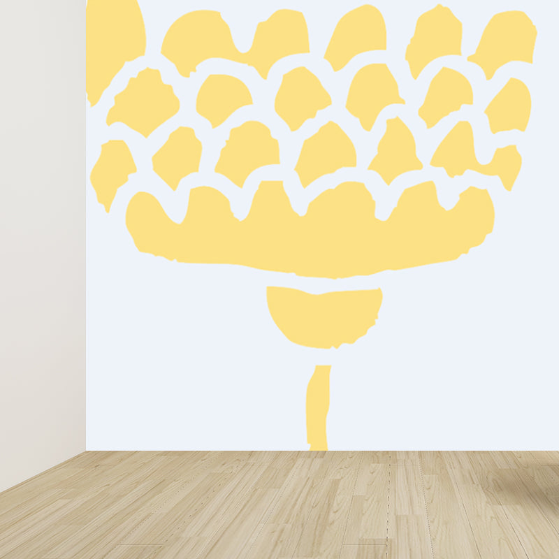 Childrens Art Tree Drawing Mural Soft Color Water Resistant Wall Covering for Kids Room Clearhalo 'Wall Decor' 'Wall Mural' 1758808