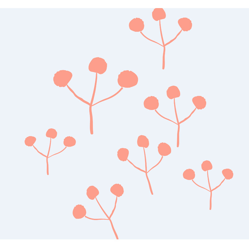 Childrens Art Tree Drawing Mural Soft Color Water Resistant Wall Covering for Kids Room Clearhalo 'Wall Decor' 'Wall Mural' 1758814