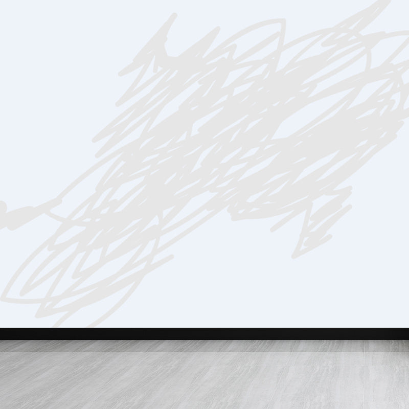 Soft Color Botanics Wall Mural Decal Plant Childrens Art Waterproofing Wall Decor Grey Clearhalo 'Wall Decor' 'Wall Mural' 1758846