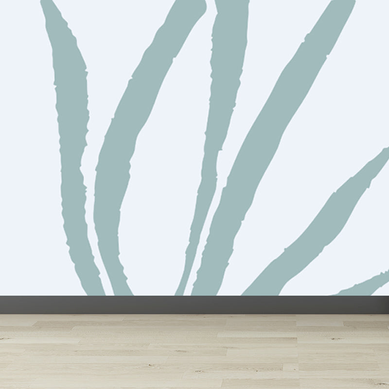 Full Size Plant Wallpaper Mural Stain-Proof Contemporary Living Room Wall Covering Clearhalo 'Wall Decor' 'Wall Mural' 1758868