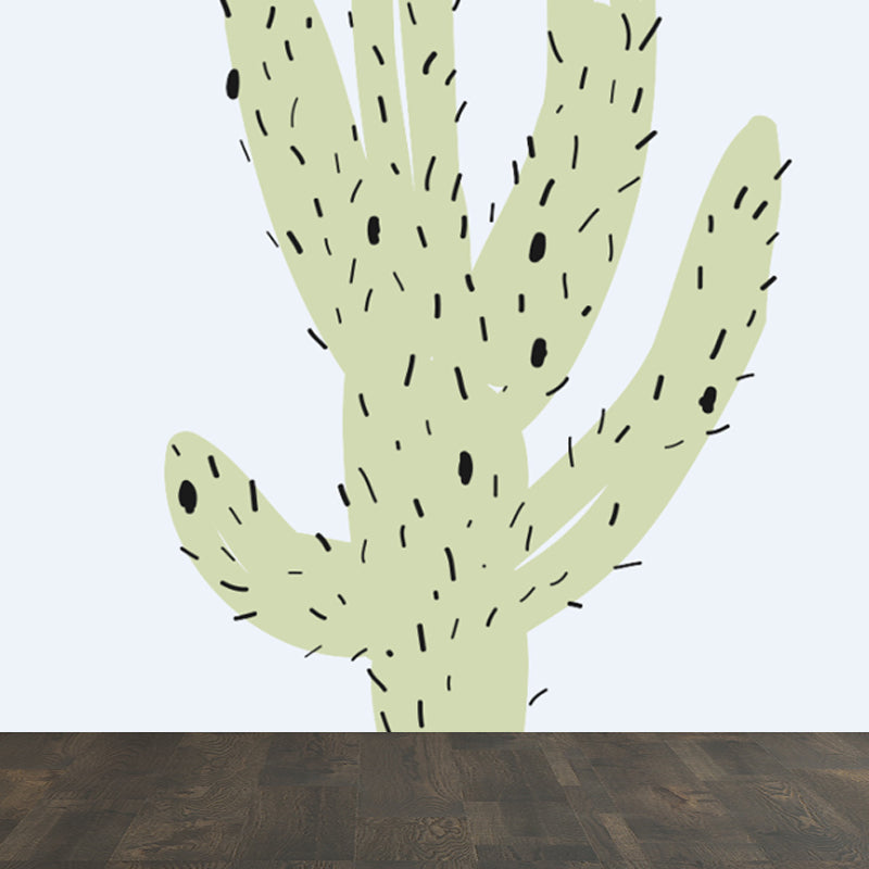 Full Size Plant Wallpaper Mural Stain-Proof Contemporary Living Room Wall Covering Green Clearhalo 'Wall Decor' 'Wall Mural' 1758876