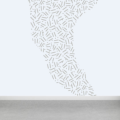 Full Size Plant Wallpaper Mural Stain-Proof Contemporary Living Room Wall Covering Grey Clearhalo 'Wall Decor' 'Wall Mural' 1758881