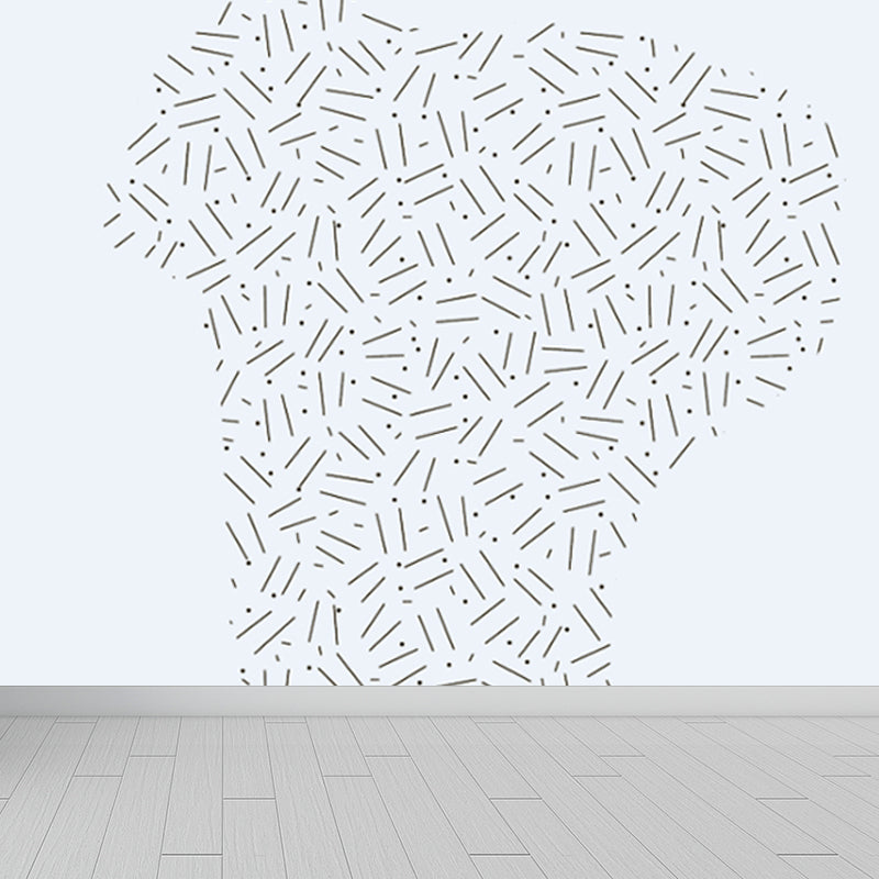 Full Size Plant Wallpaper Mural Stain-Proof Contemporary Living Room Wall Covering Clearhalo 'Wall Decor' 'Wall Mural' 1758883