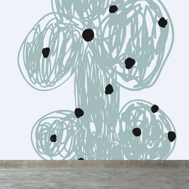 Full Size Plant Wallpaper Mural Stain-Proof Contemporary Living Room Wall Covering Clearhalo 'Wall Decor' 'Wall Mural' 1758888