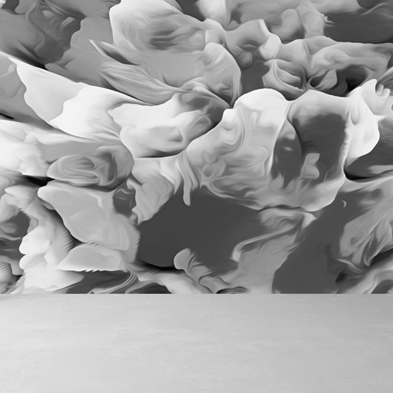 Modern Abstract Blossom Wall Mural Dark Color Moisture Resistant Wall Art for Bedroom Clearhalo 'Wall Decor' 'Wall Mural' 1758892