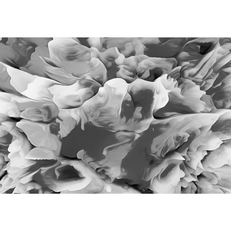 Modern Abstract Blossom Wall Mural Dark Color Moisture Resistant Wall Art for Bedroom Clearhalo 'Wall Decor' 'Wall Mural' 1758894