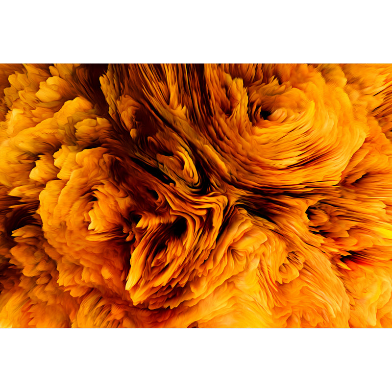 Modern Abstract Blossom Wall Mural Dark Color Moisture Resistant Wall Art for Bedroom Clearhalo 'Wall Decor' 'Wall Mural' 1758899