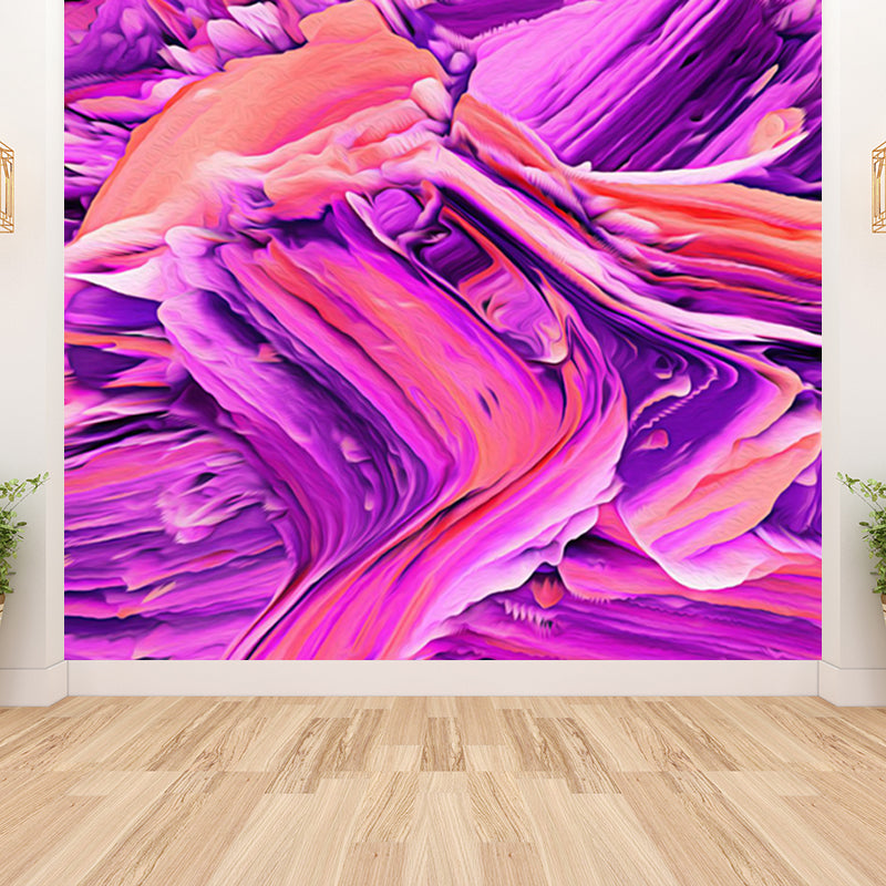 Modern Abstract Blossom Wall Mural Dark Color Moisture Resistant Wall Art for Bedroom Clearhalo 'Wall Decor' 'Wall Mural' 1758908