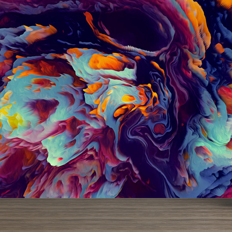 3D Cloud Abstract Pattern Mural Modern Water-Proof Living Room Wall Decor, Custom Size Purple custom Clearhalo 'Wall Decor' 'Wall Mural' 1758932