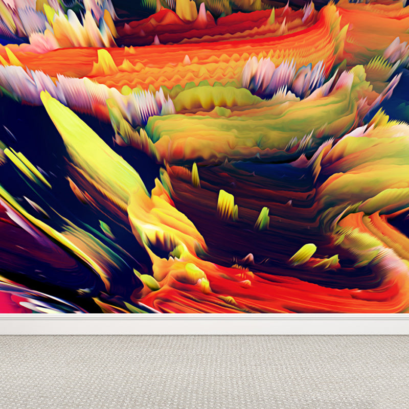 Large Burst Painting Mural Wallpaper Modern Enchanting Abstract Wall Covering in Multi Color Red Clearhalo 'Wall Decor' 'Wall Mural' 1758946