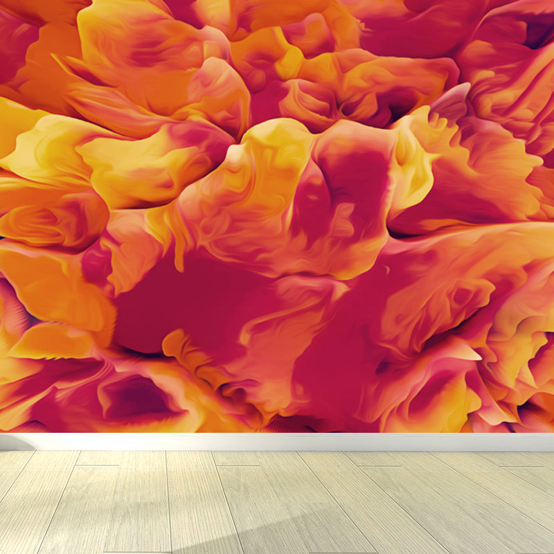 Contemporary Abstract Wallpaper Mural Multicolored Living Room Wall Art, Personalized Size Orange Clearhalo 'Wall Decor' 'Wall Mural' 1758976