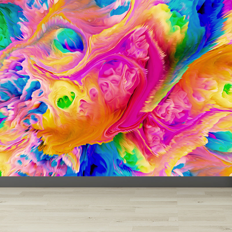 Contemporary Abstract Wallpaper Mural Multicolored Living Room Wall Art, Personalized Size Clearhalo 'Wall Decor' 'Wall Mural' 1758988