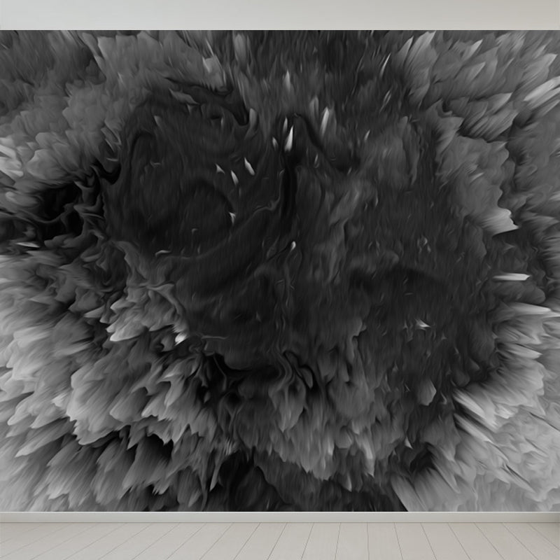 Dark Color Blowout Effect Mural Water Resistant Wall Covering for House Interior Grey Clearhalo 'Wall Decor' 'Wall Mural' 1758991